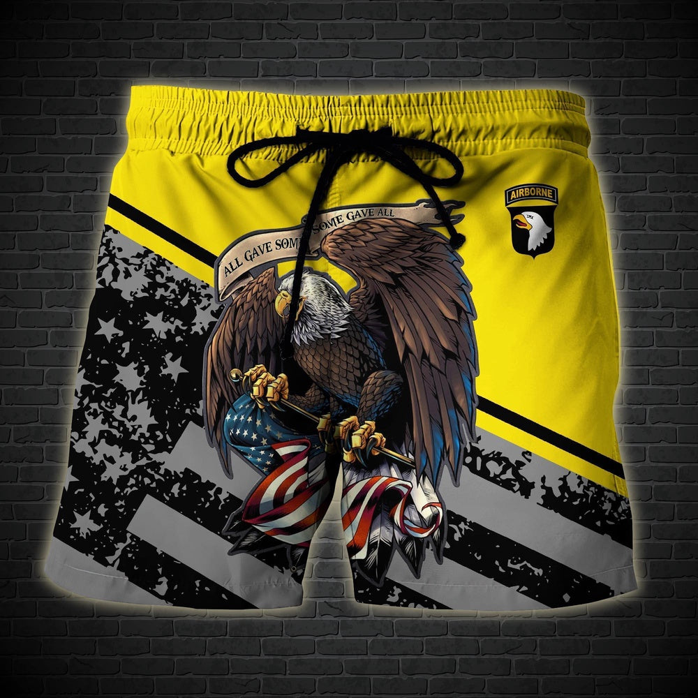 101st Airborne Division Military Hawaiian Short, Men Shorts Veteran, Short Military, Short Beach, Us Military Shorts