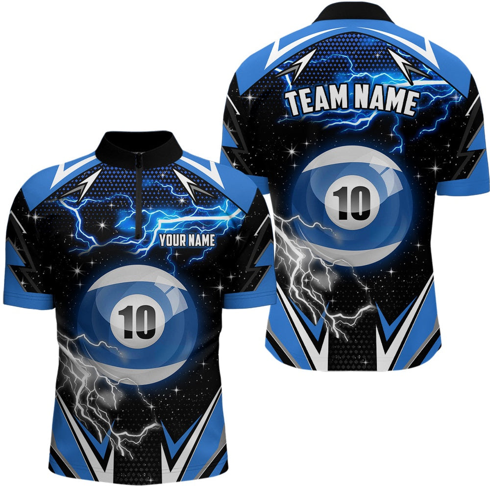 10 Ball Pool Billiard Jerseys Custom Jersey Shirts Team League Billiard Shirts, Billiard Team Jersey Shirt