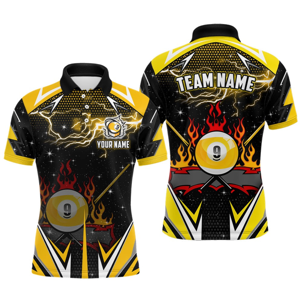 9 Ball Pool Billiard Custom Billiard Polo Shirts Team League Billiard Shirts, Billiard Team Polo Shirts