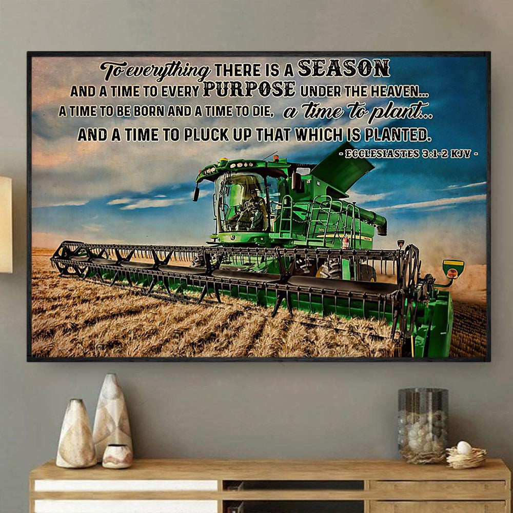 A Season A Time To Every Purpose Under The Heaven A Time To Plant Canvas, Farmhouse Canvas, Farm Gift, Farm Home Decor