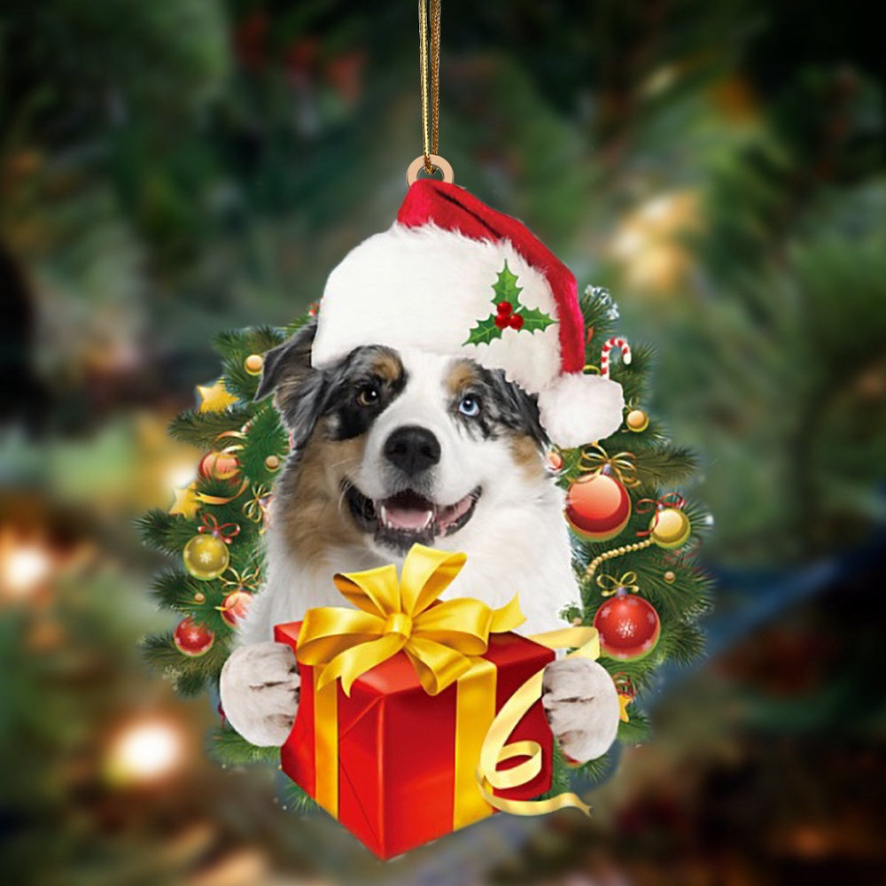 Australian Shepherd Give Gifts Hanging Ornament, Flat Acrylic Dog Ornament, Ornament Gift Dog Lovers, Christmas Ornament