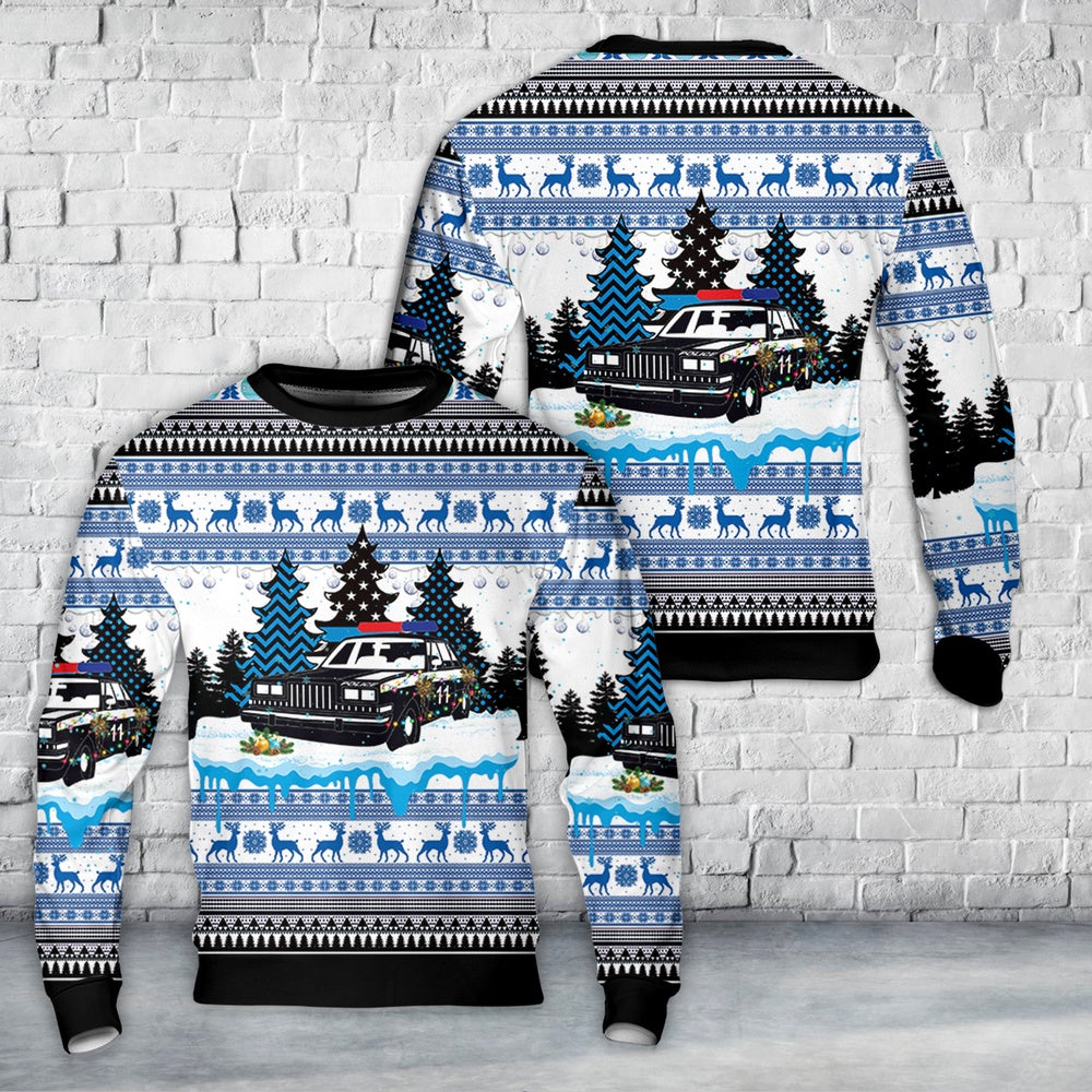 Blue Line Christmas Tree Sweater, Christmas Ugly Sweater, Sweater Xmas, Ugly Sweater