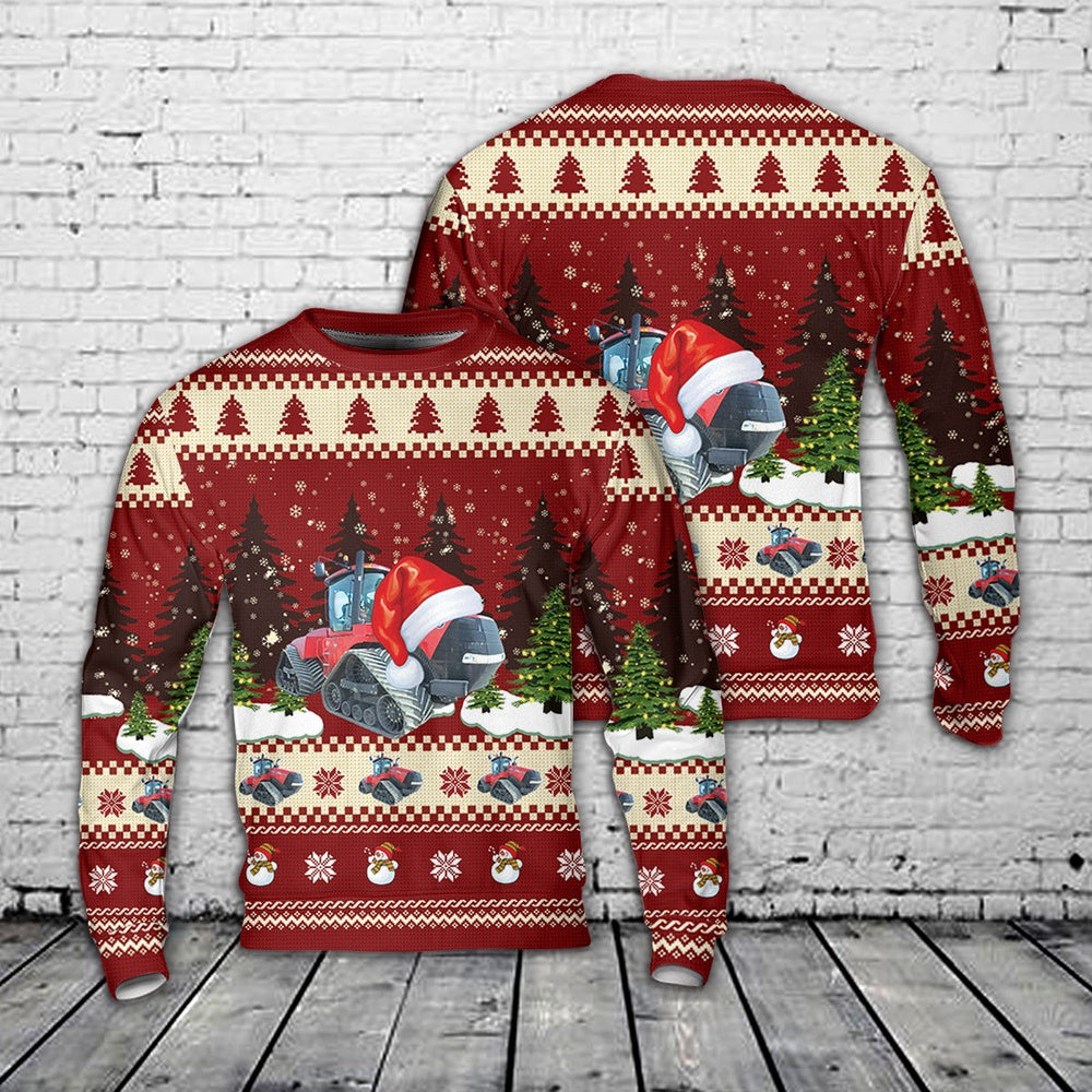 Case IH 550 Quadratrack Christmas Sweater, Christmas Ugly Sweater, Sweater Xmas, Ugly Sweater