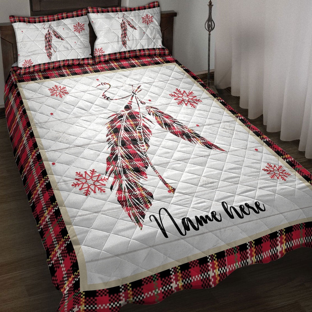 Christmas Native Us Feather Indigeno Us Bedding Set, Christmas Beddings, Xmas Bedding Sets