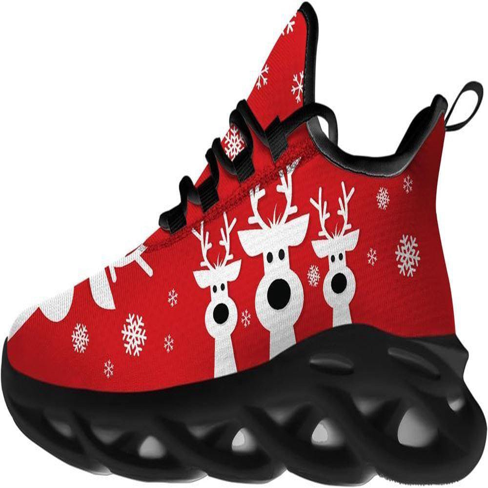 Christmas Reindeer Herd Max Soul Shoes, Christmas Sneakers, Christmas Shoes, Christmas Clunky Sneaker