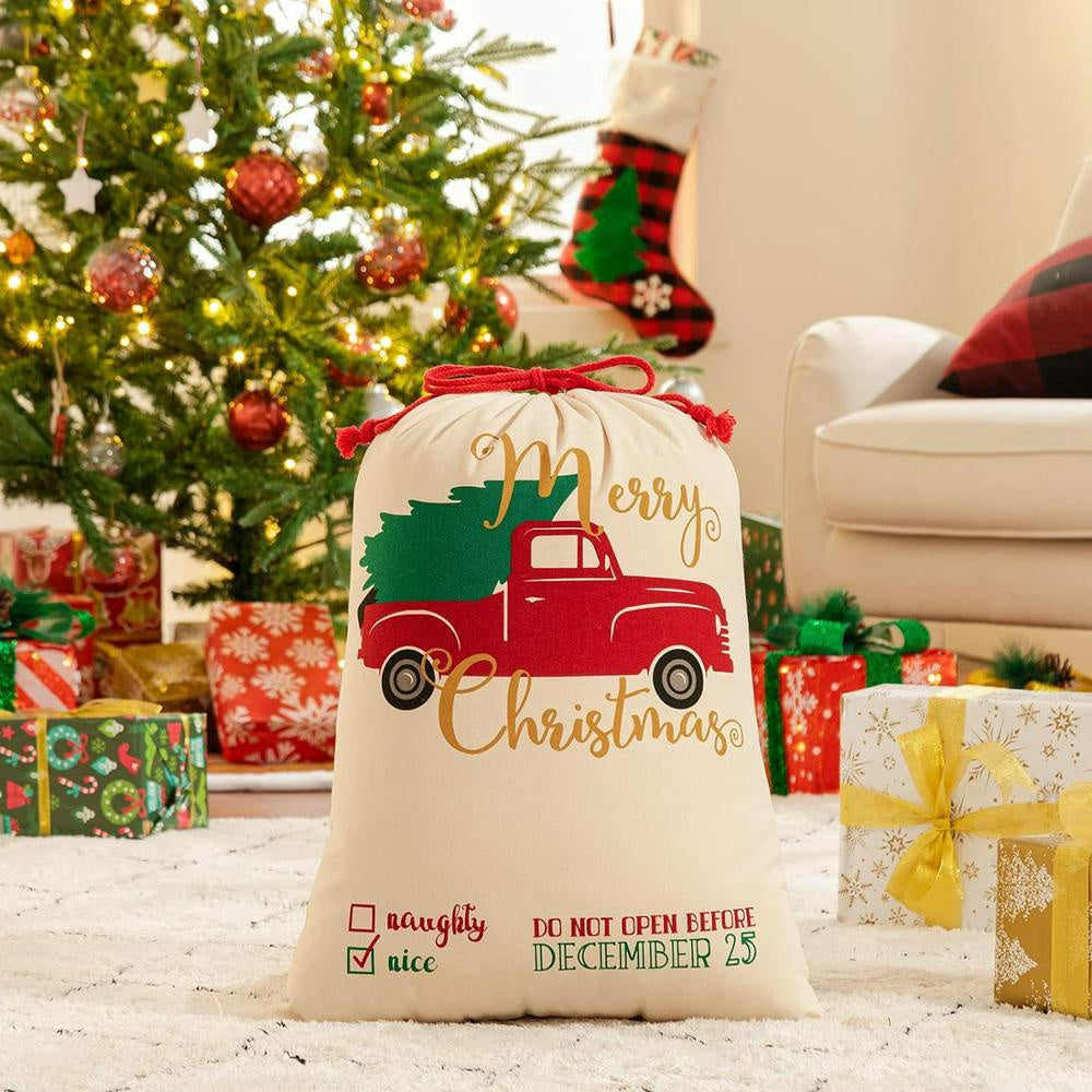 Christmas Sack, Christmas Tree Truck Sacks, Christmas Santa Sacks, Christmas Bag, Christmas Gift