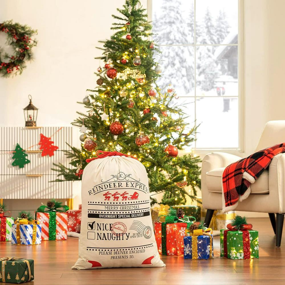 Christmas Sack, Reindeer Express Christmas Sack, Christmas Santa Sacks, Christmas Bag, Christmas Gift