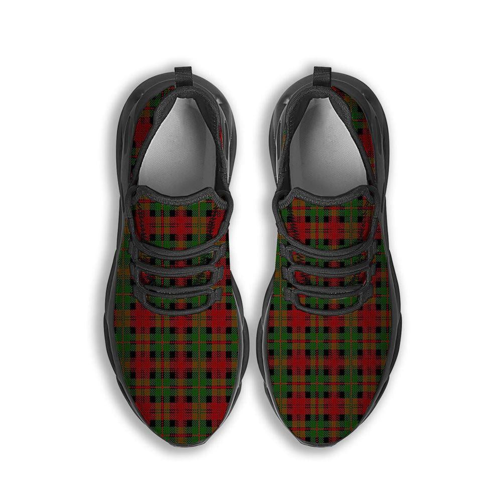 Christmas Tartan Red Plaid Black Max Soul Shoes, Christmas Sneakers, Christmas Shoes, Christmas Clunky Sneaker