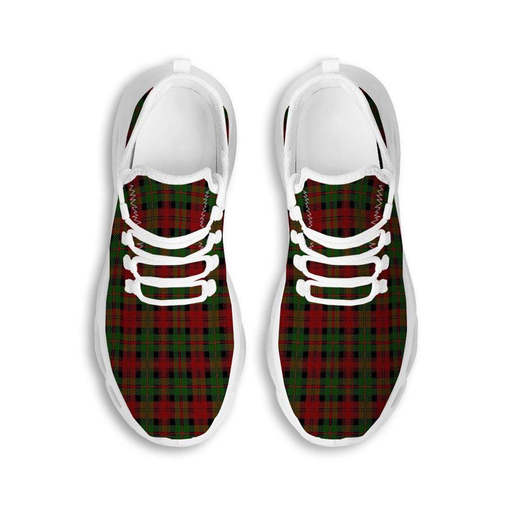 Christmas Tartan Red Plaid White Max Soul Shoes, Christmas Sneakers, Christmas Shoes, Christmas Clunky Sneaker