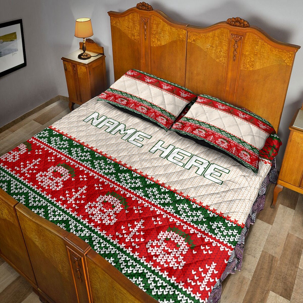 Christmas Ugly Sweater Snowman Reindeer Bedding Set, Christmas Beddings, Xmas Bedding Sets