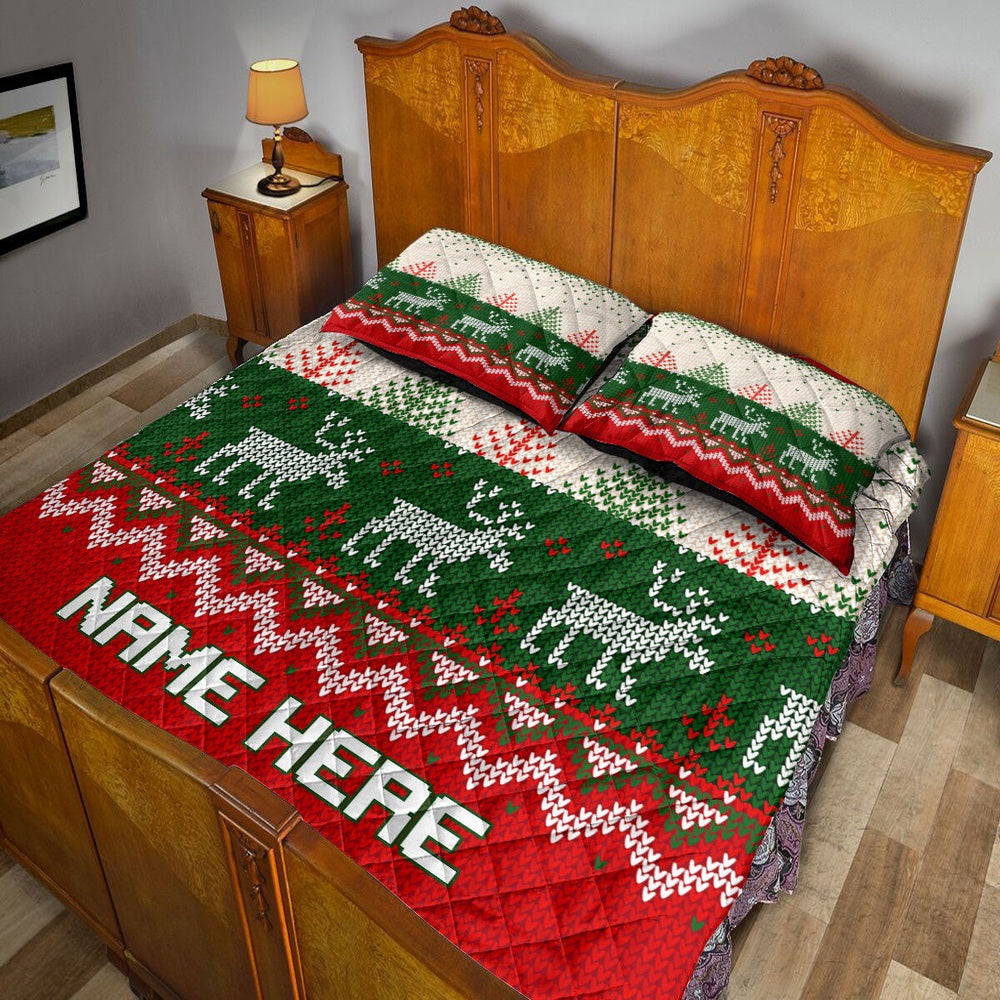 Christmas Ugly Sweater Xmas Tree Reindeer Bedding Set, Christmas Beddings, Xmas Bedding Sets