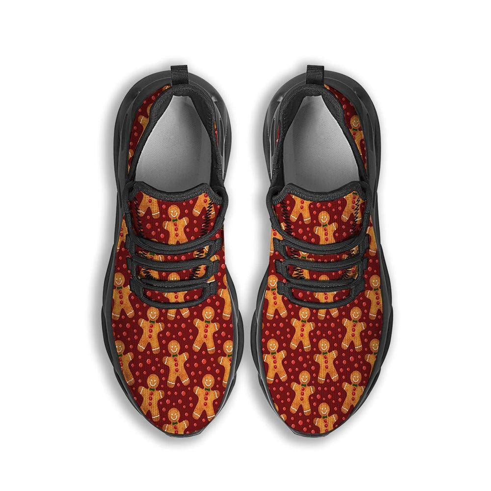 Cookies Christmas Print Pattern Black Max Soul Shoes, Christmas Sneakers, Christmas Shoes, Christmas Clunky Sneaker