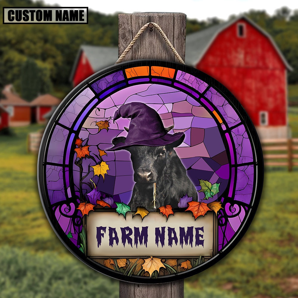 Dexter Stained Glass Effect Happy Halloween Wooden Sign, Farm Wood Sign, Farm House Wood Signs