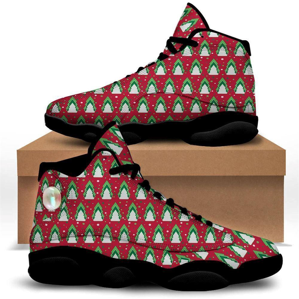 Dots Merry Christmas Print Pattern Basketball Shoes, Christmas Basketball Shoes, Christmas Shoes