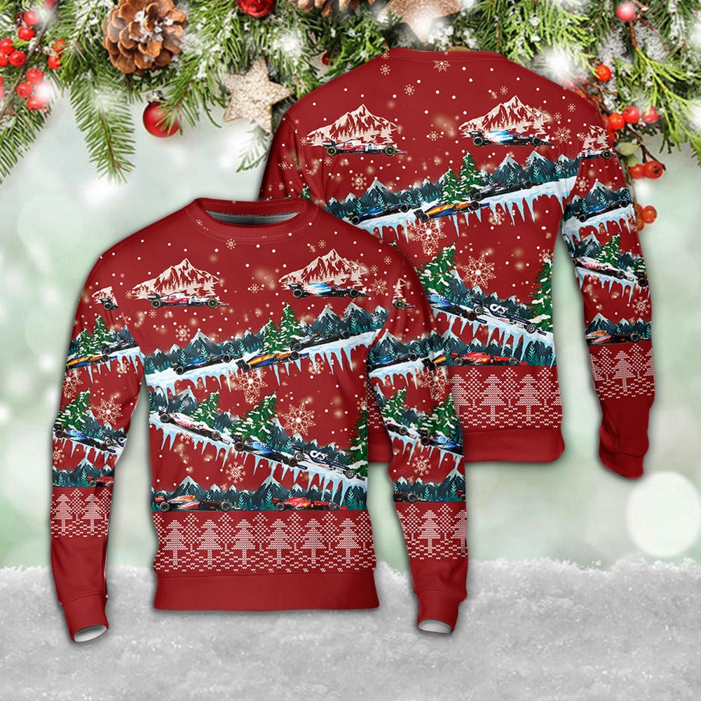 F1 Formula One Teams 2022 Christmas AOP Sweater, Christmas Ugly Sweater, Sweater Xmas, Ugly Sweater