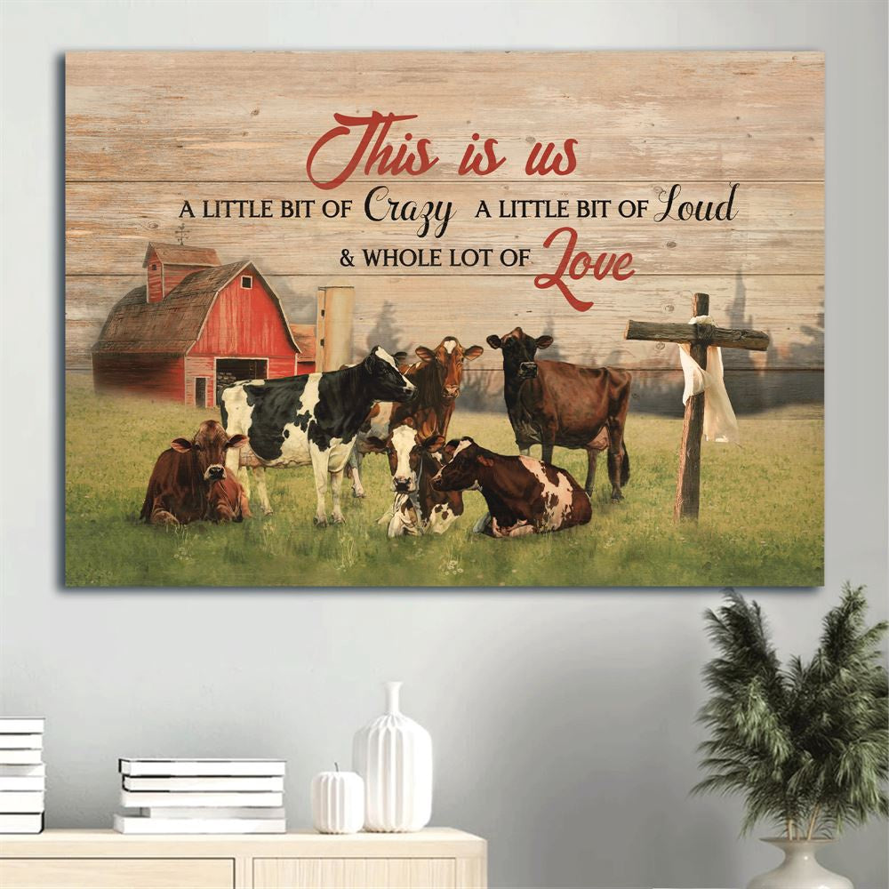 Farm Canvas, Life On Farm, Countryside Landscape, Cow Painting Canvas, Farmhouse Canvas, Farm Gift, Farm Home Decor