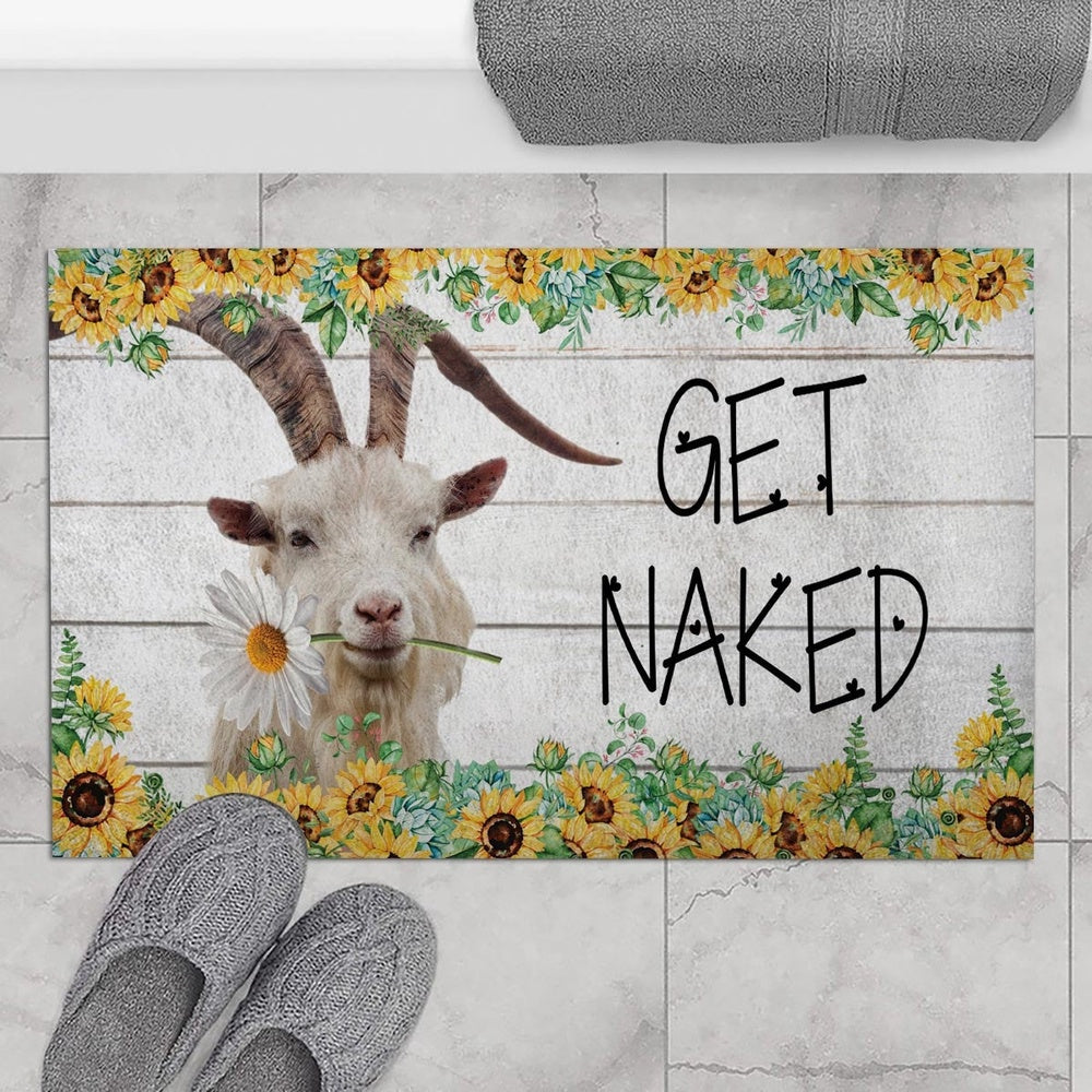 Farm House Door Mat, Cashmere Get Naked Doormat, Custom Welcome Mats