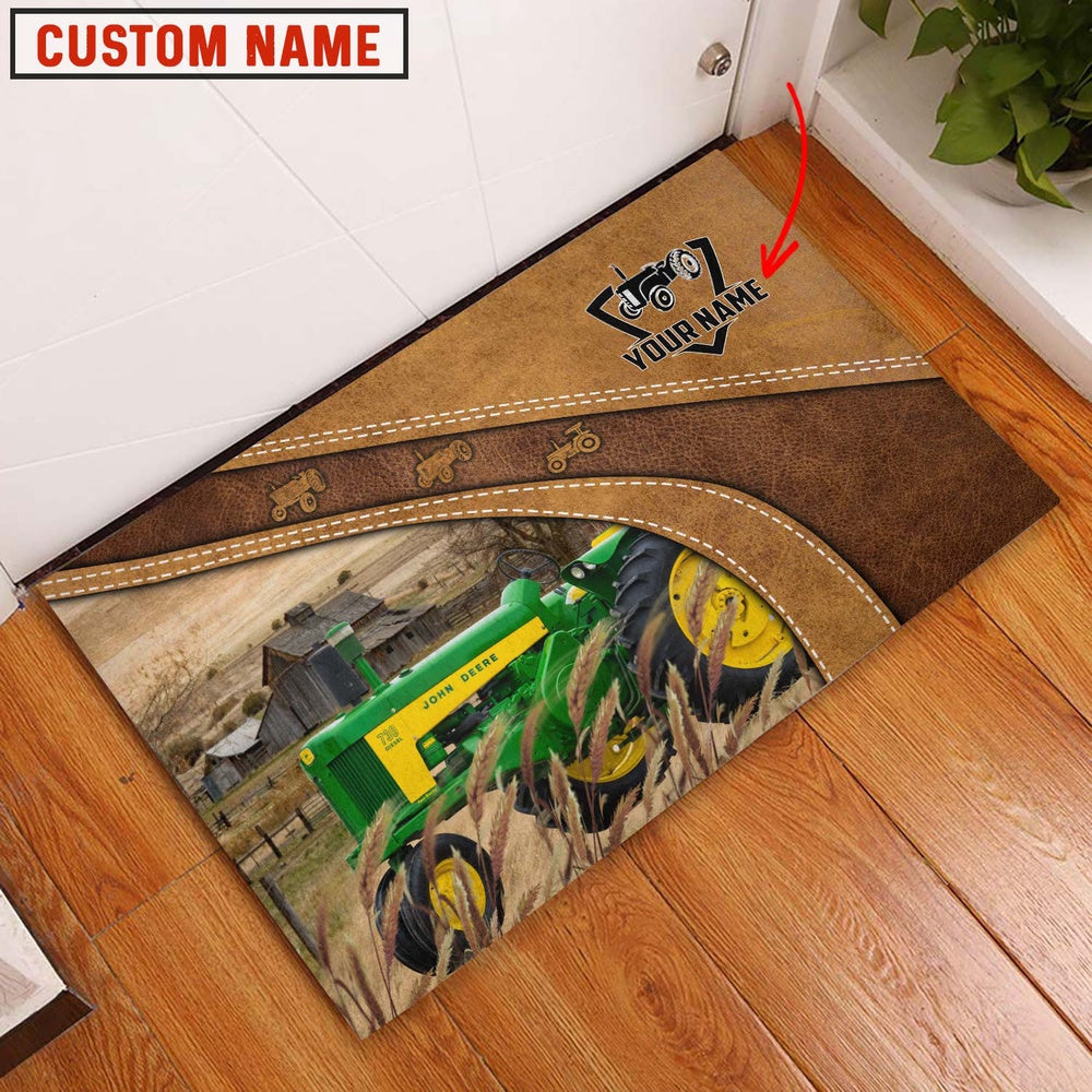 Farm House Door Mat, John Deere 730 Diesel Personalized Welcome Doormat, Custom Welcome Mats