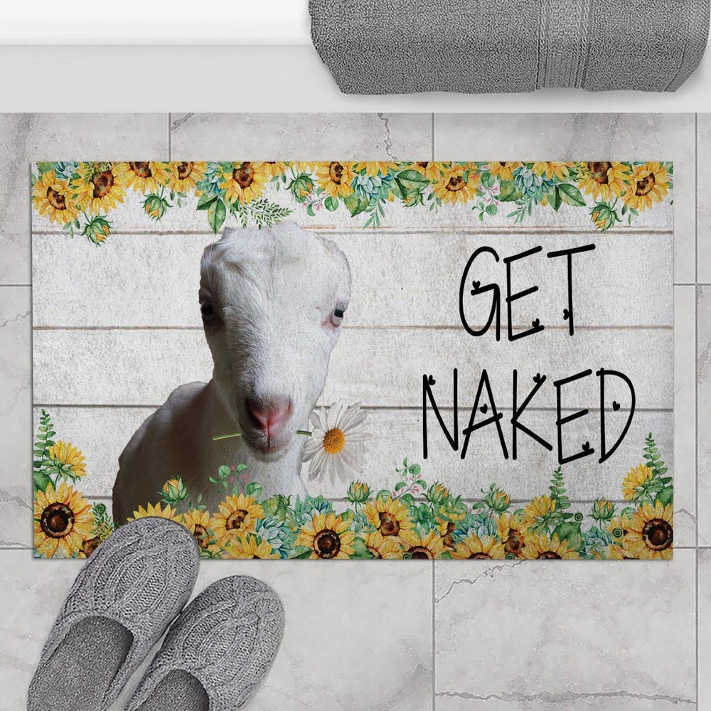 Farm House Door Mat, La Mancha Get Naked Doormat, Custom Welcome Mats