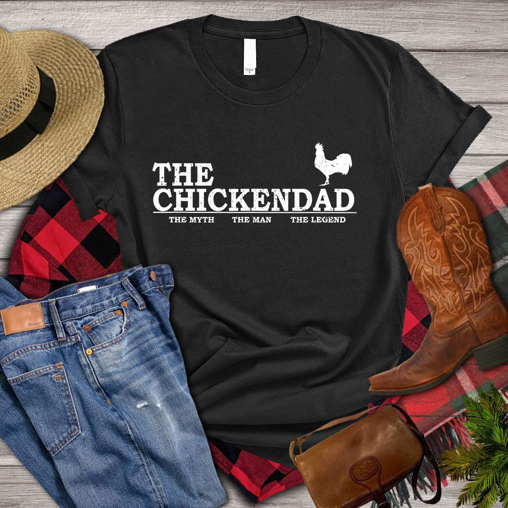 Farm T Shirt, The Chickendad The Myth The Man The Legend T Shirt, Farm Shirts, Funny Farm Shirts