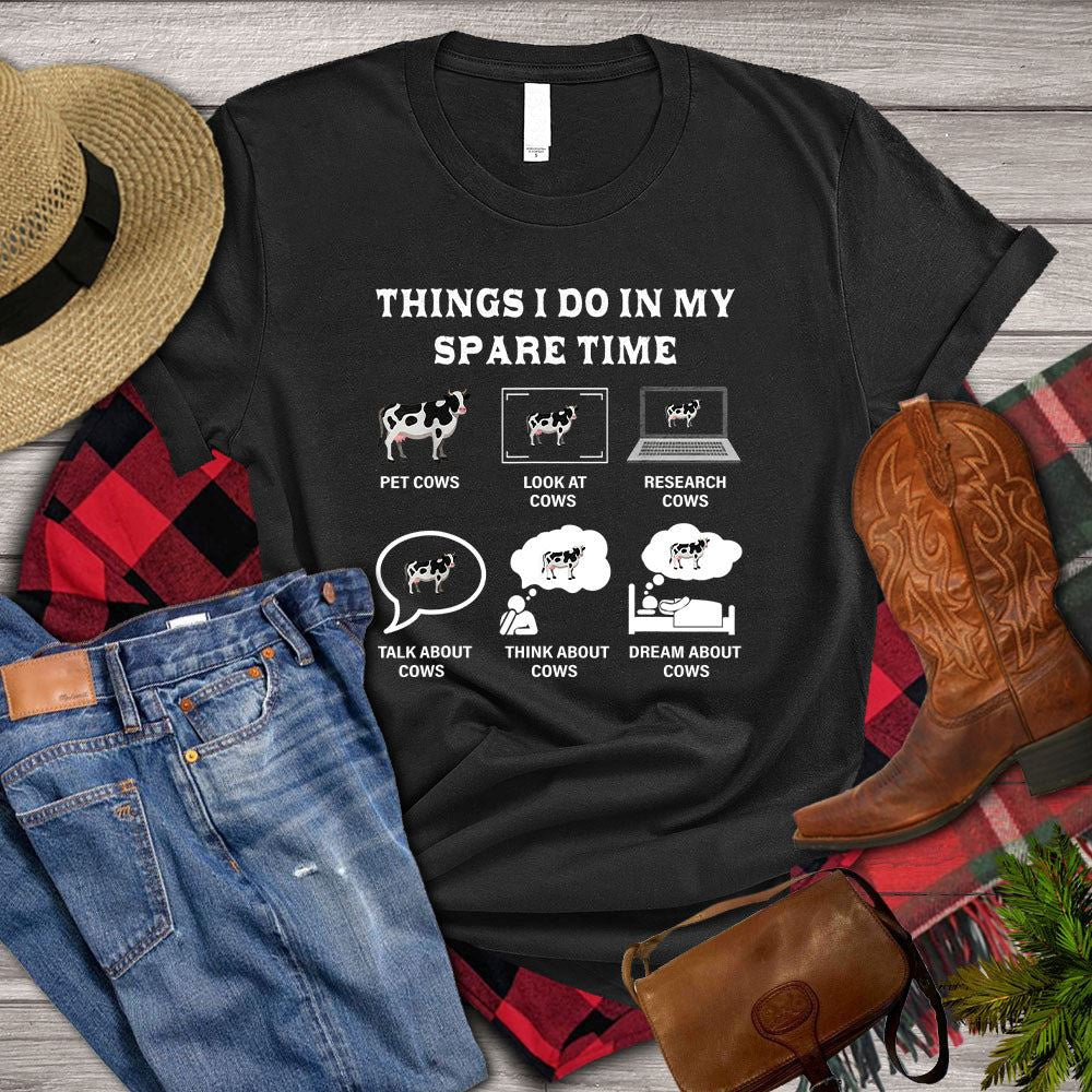 Farm T Shirt, Things I Do In My Spare Time Farm Cow T Shirts, Farm Shirts, Funny Farm Shirts