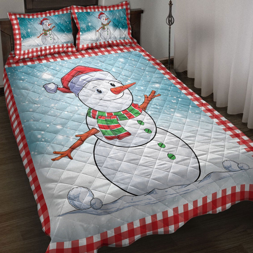 Funnymas Golf Balls Santa Snowman Bedding Set, Christmas Beddings, Xmas Bedding Sets