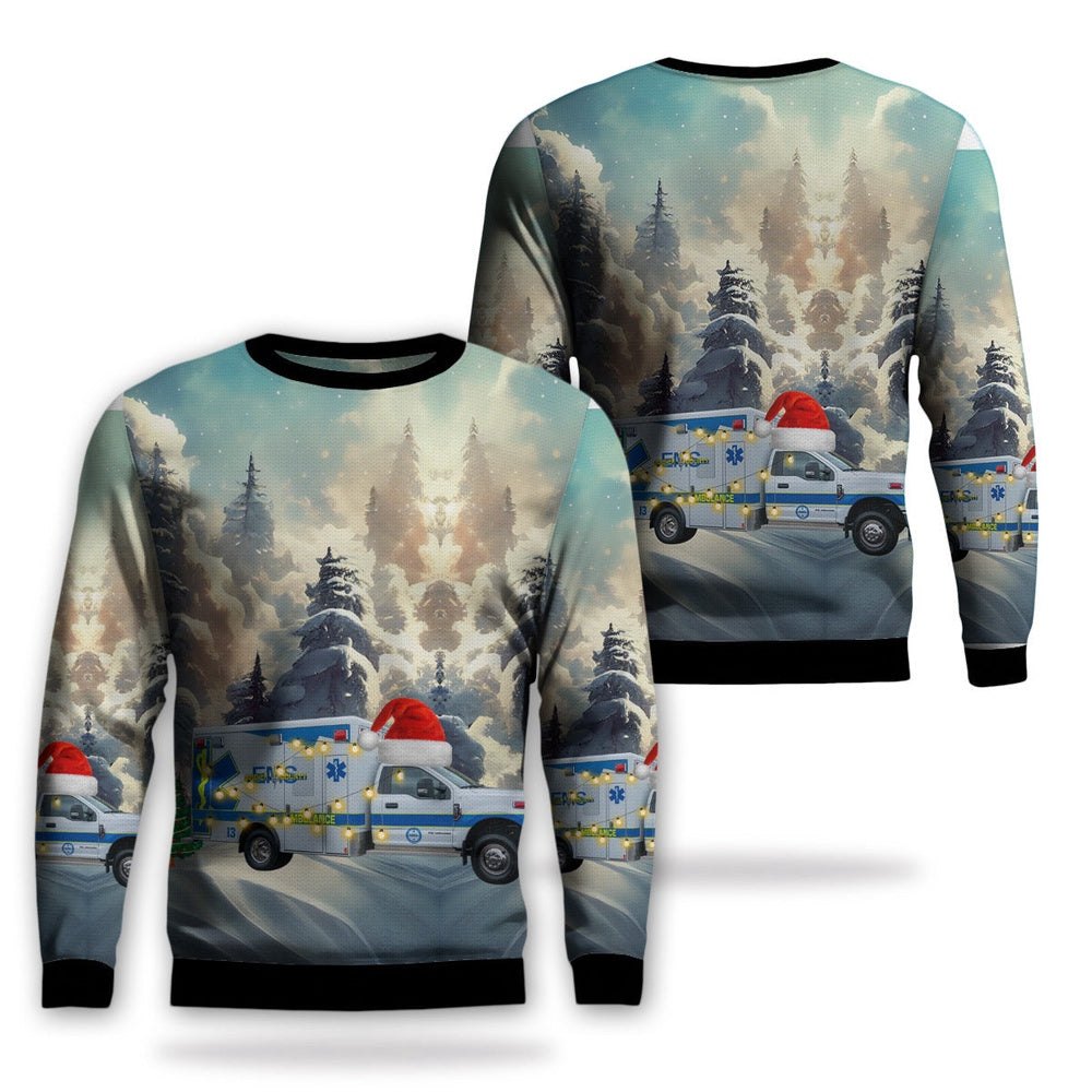 Gallatin, Tennessee, Sumner County EMS Christmas AOP Ugly Sweater, Christmas Ugly Sweater, Sweater Xmas, Ugly Sweater