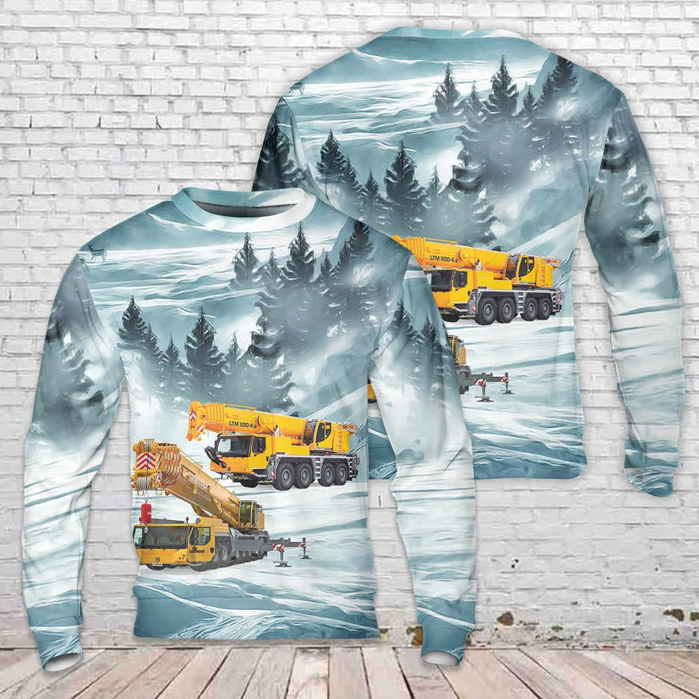 Liebherr Telescopic Mobile Cranes Crane Operator Christmas Sweater, Christmas Ugly Sweater, Sweater Xmas, Ugly Sweater