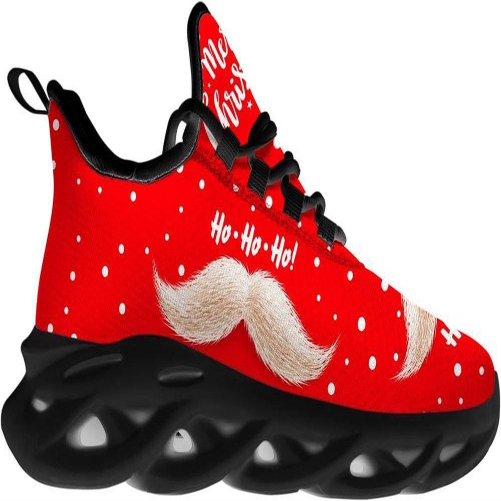 Merry Christmas Santa Claus Mustache Max Soul Shoes, Christmas Sneakers, Christmas Shoes, Christmas Clunky Sneaker