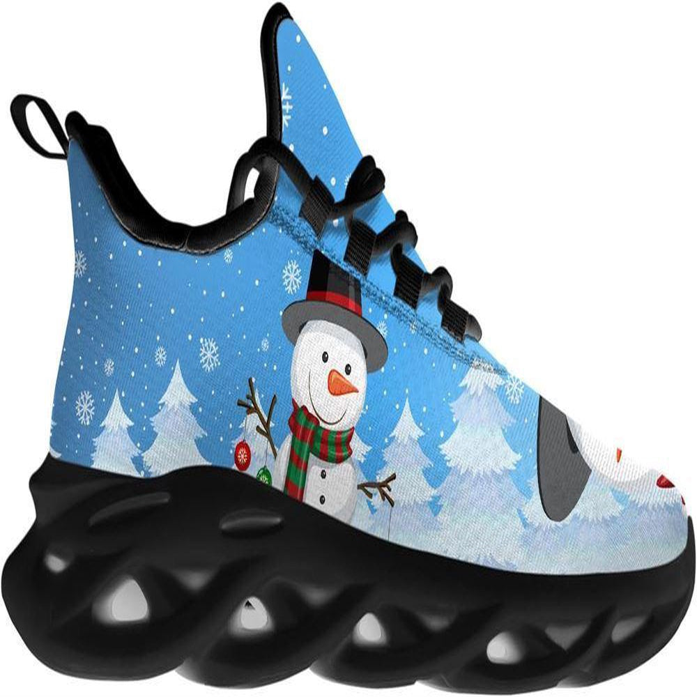 Merry Christmas Snowman Max Soul Shoes, Christmas Sneakers, Christmas Shoes, Christmas Clunky Sneaker
