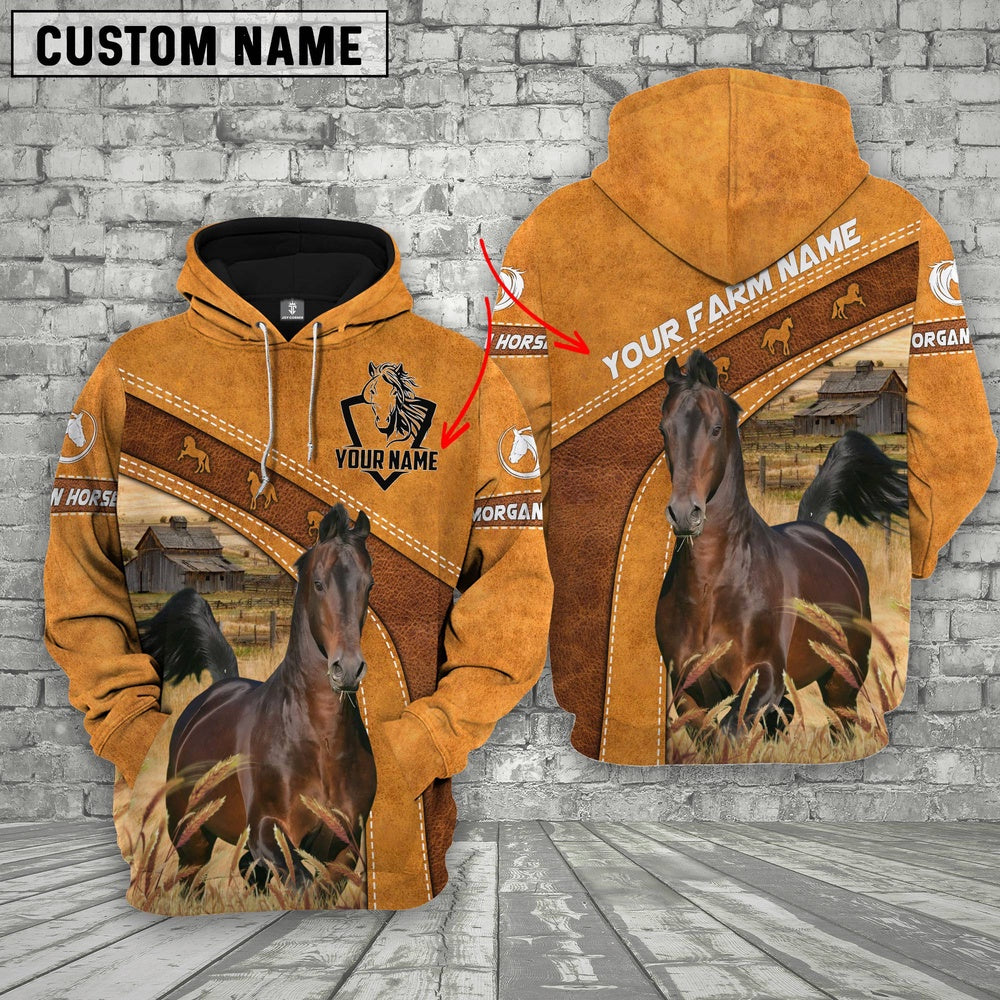 Morgan Horse Custom Name Race Hoodie, Farmer Hoodie, Custom Farm Shirts, Farmer T Shirt