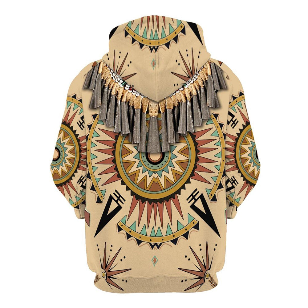 Native American Necklace Symbol All Over Print Hoodie, Native American Hoodie, 3D Native American Hoodie