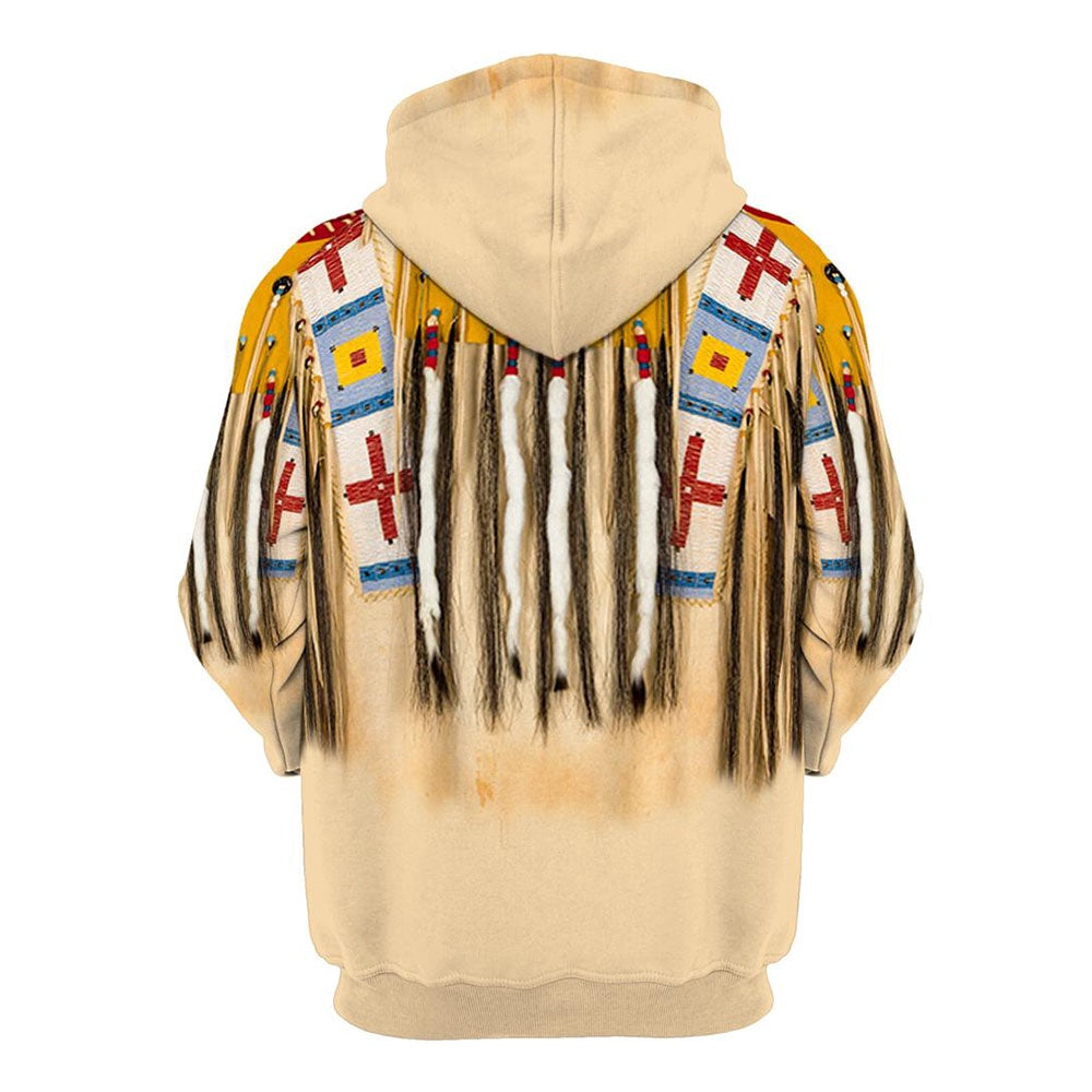 Native American The Knight Pattern All Over Print Hoodie, Native American Hoodie, 3D Native American Hoodie