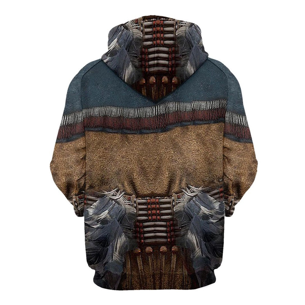 Native American Traditional All Over Print Hoodie, Native American Hoodie, 3D Native American Hoodie