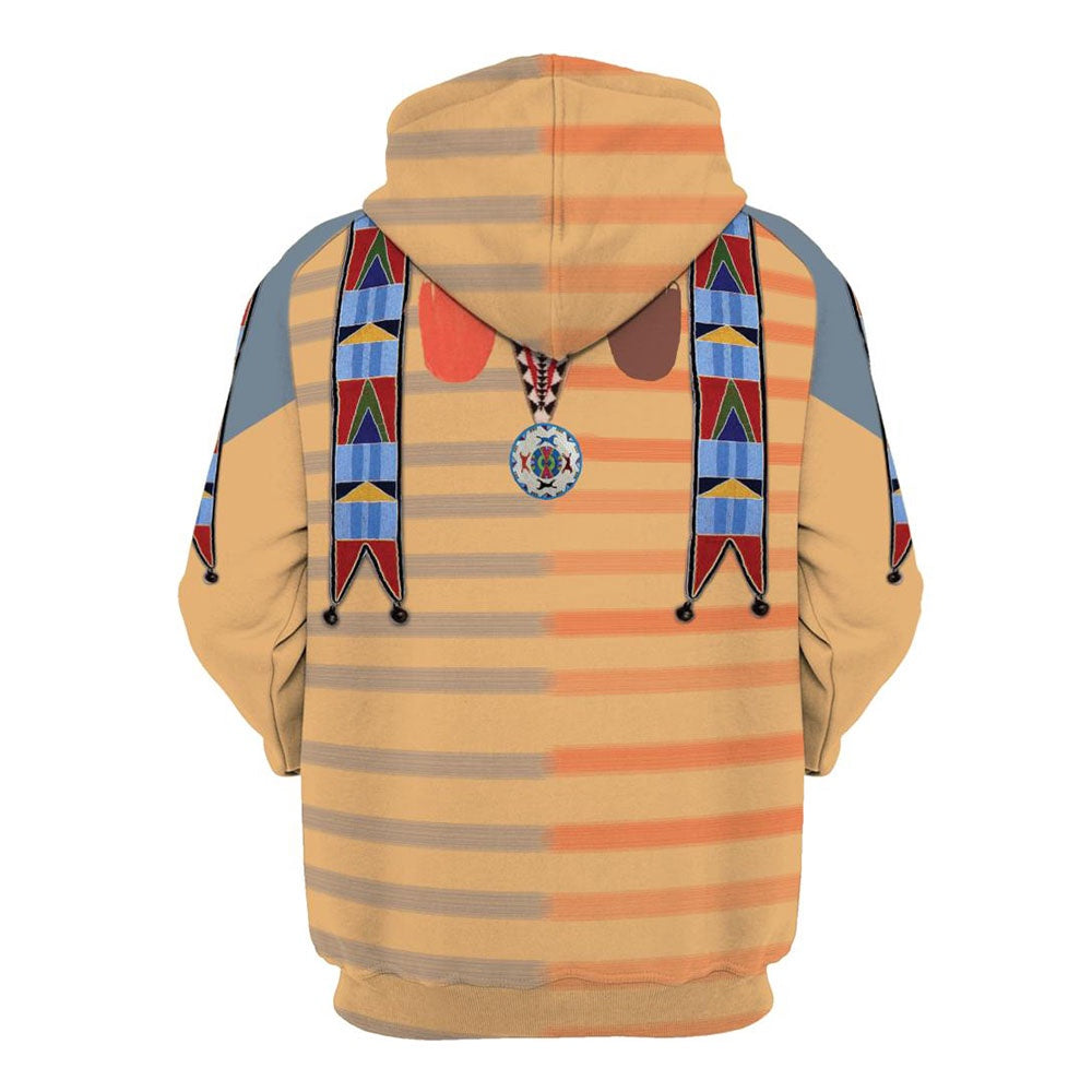 Native American Wave All Over Print Hoodie, Native American Hoodie, 3D Native American Hoodie