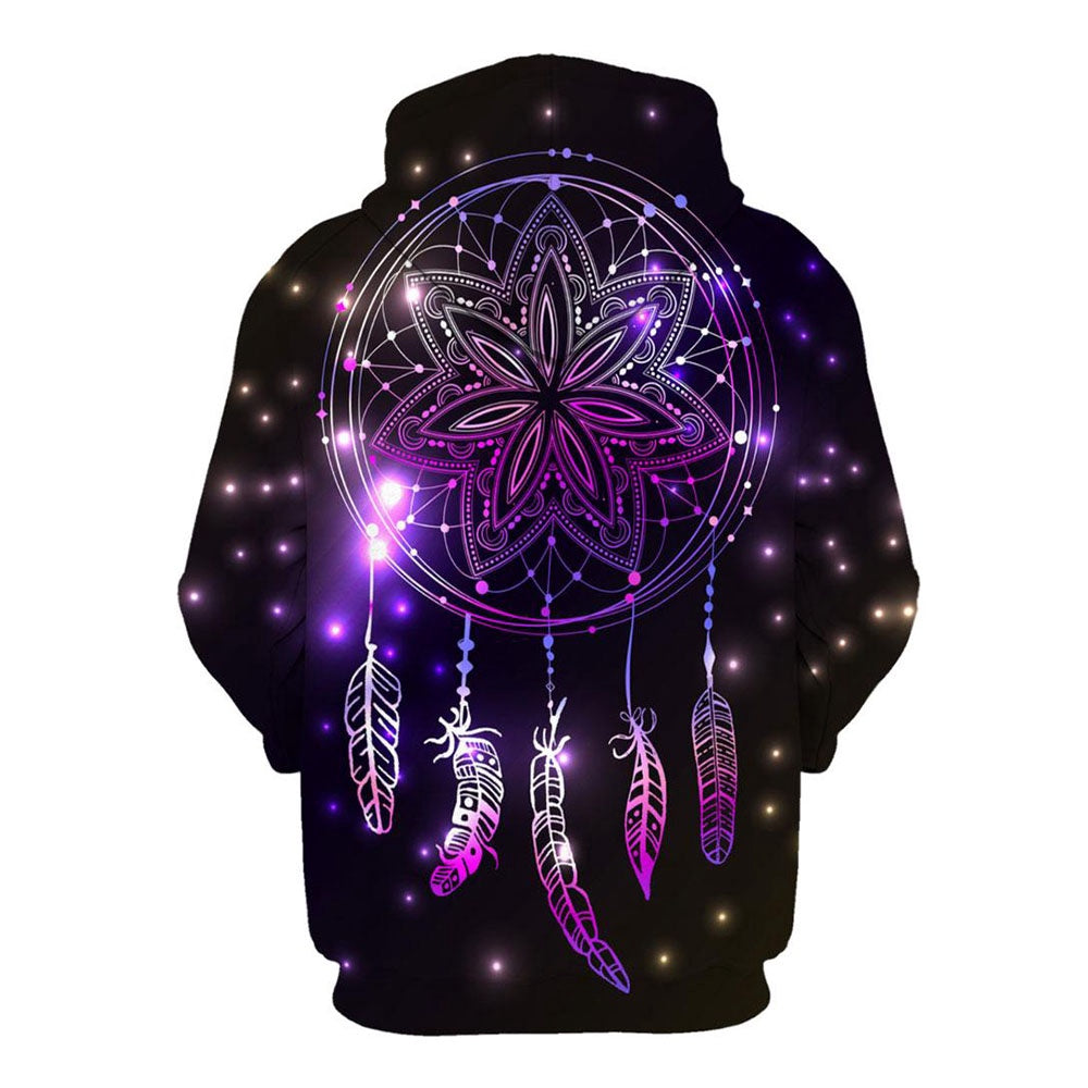 Native American Wind Chimes Galaxy All Over Print Hoodie, Native American Hoodie, 3D Native American Hoodie