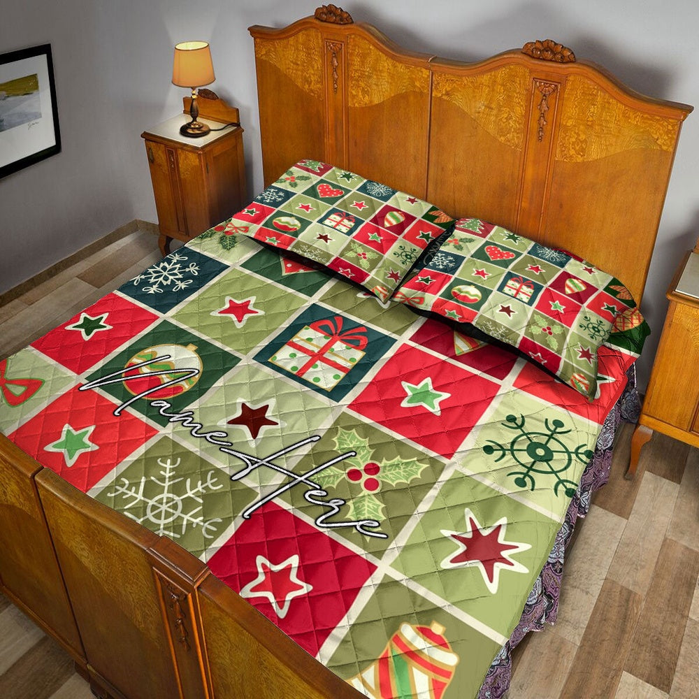 Patchworkmas Xmas Tree Winter Bedding Set, Christmas Beddings, Xmas Bedding Sets
