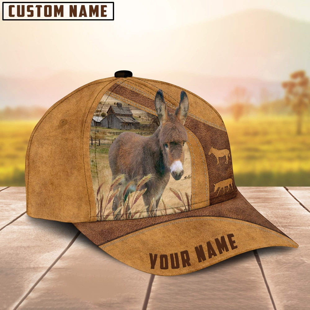 Personalized Name Miniature Donkey Cap, Farmer Cap, Cap For Farmers, Best Farm Hat, Farm Use Hat