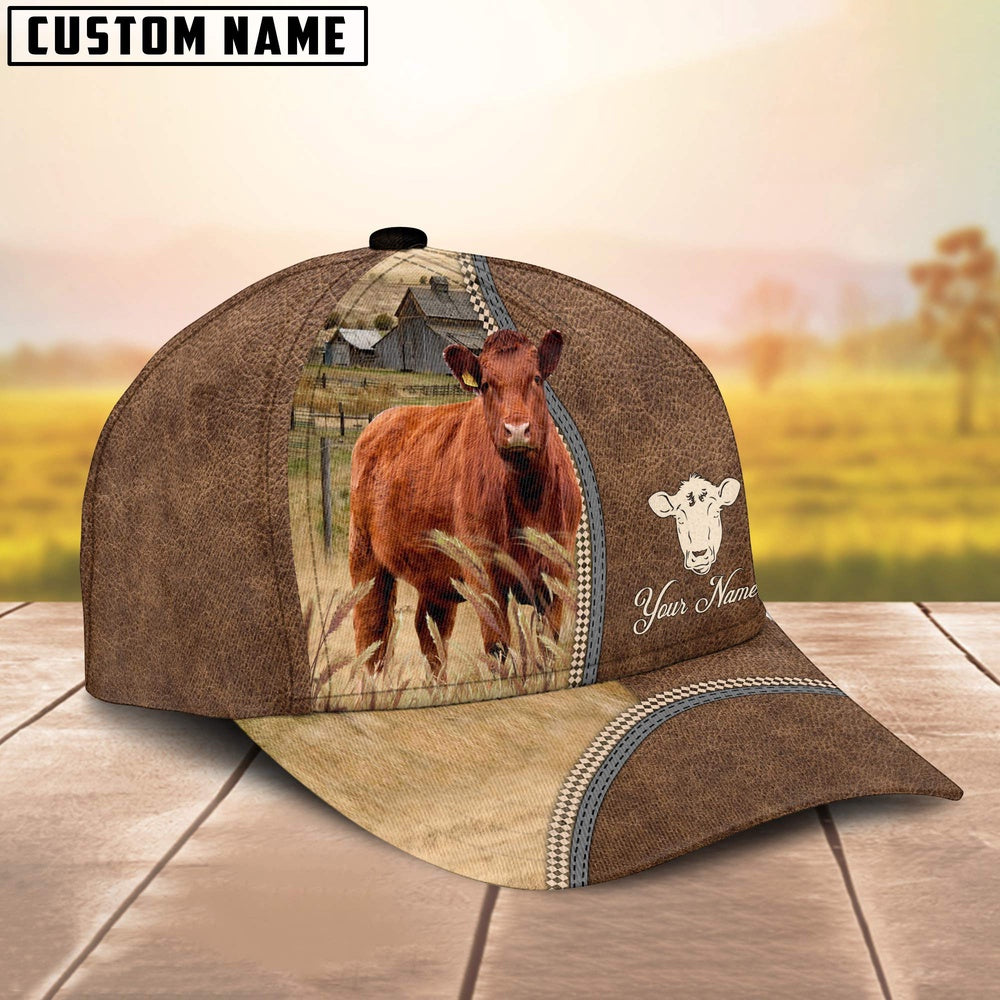Personalized Name Red Angus Farming Cap, Farmer Cap, Cap For Farmers, Best Farm Hat, Farm Use Hat
