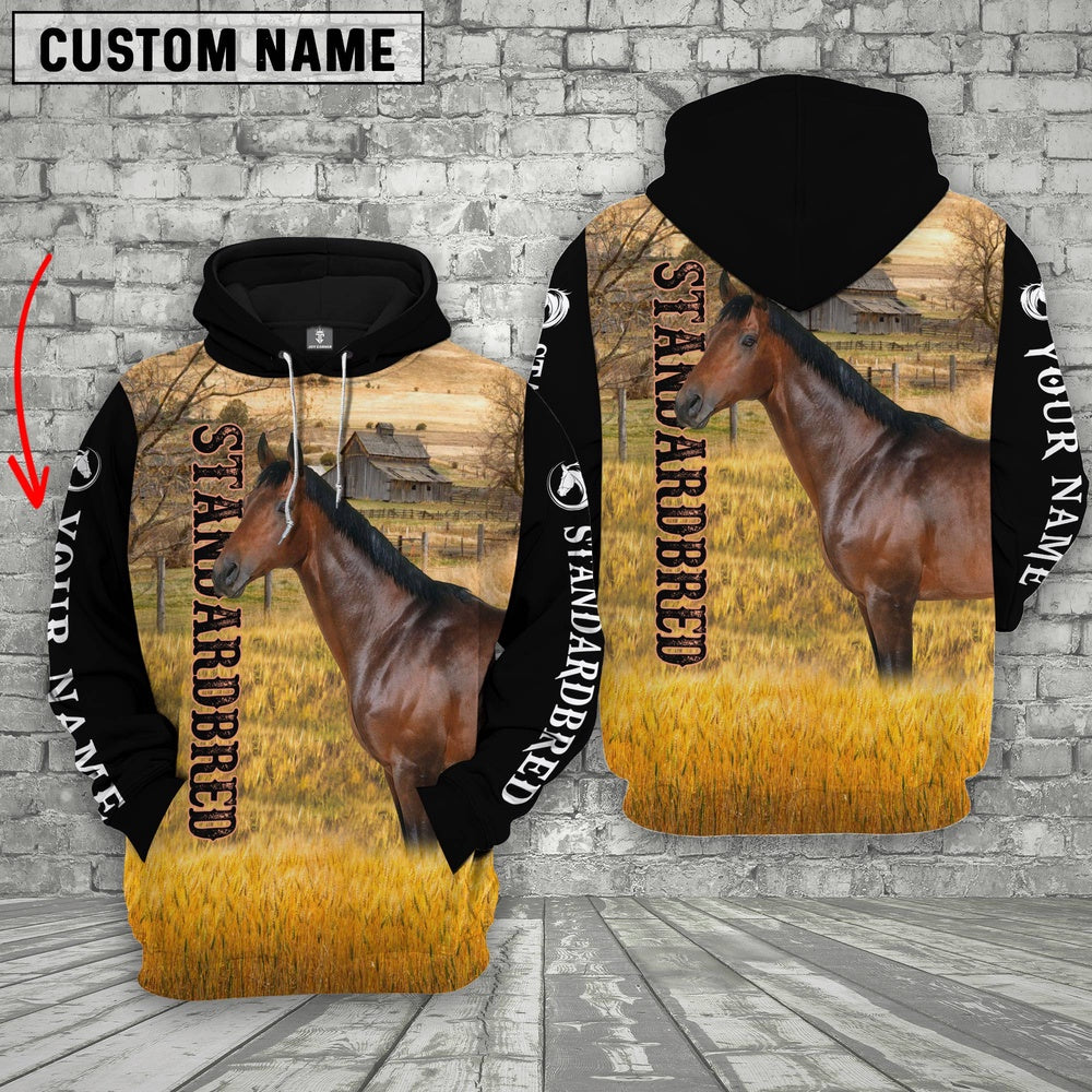 Personalized Name Standardbred House On The Farm 3D Hoodie, Farmer Hoodie, Custom Farm Shirts, Farmer T Shirt