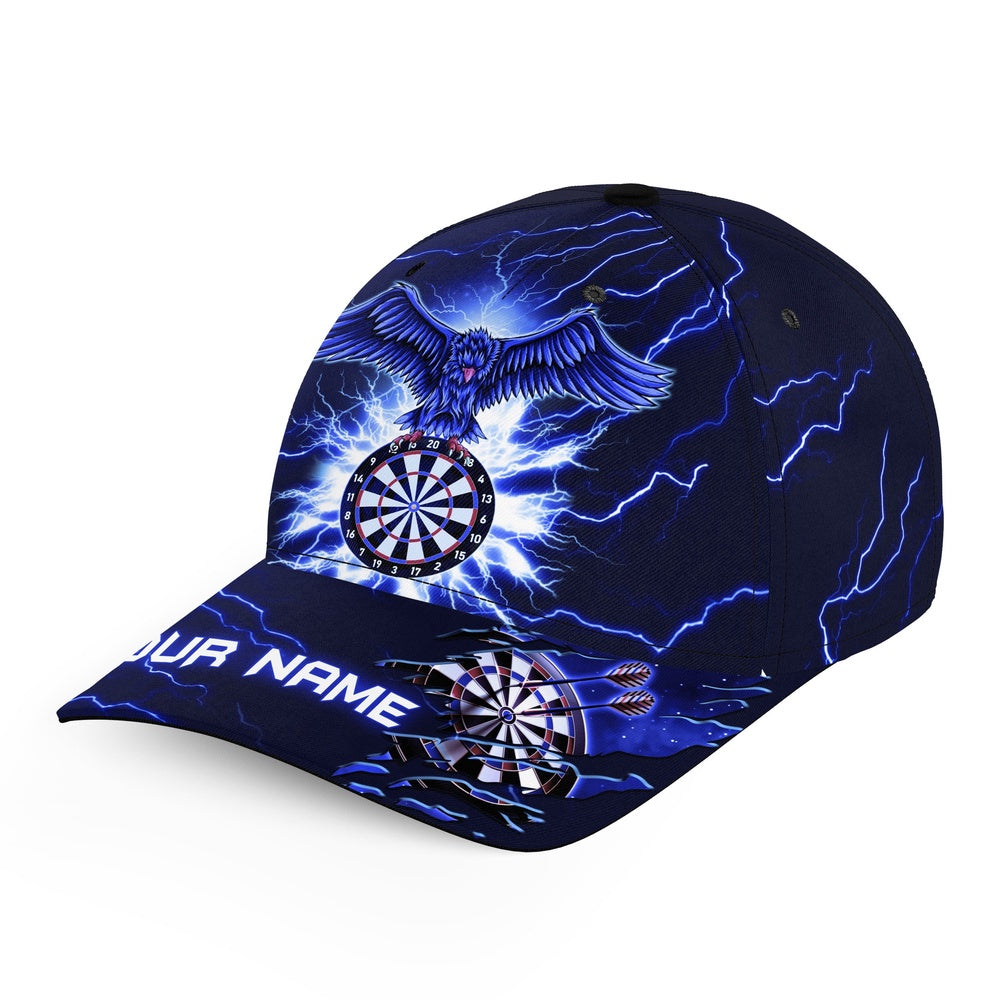 Personalized Thunder Blue Eagle Dart Hats Custom Top Hat Darts For Players Dart Teams, Darts Team Cap Hats