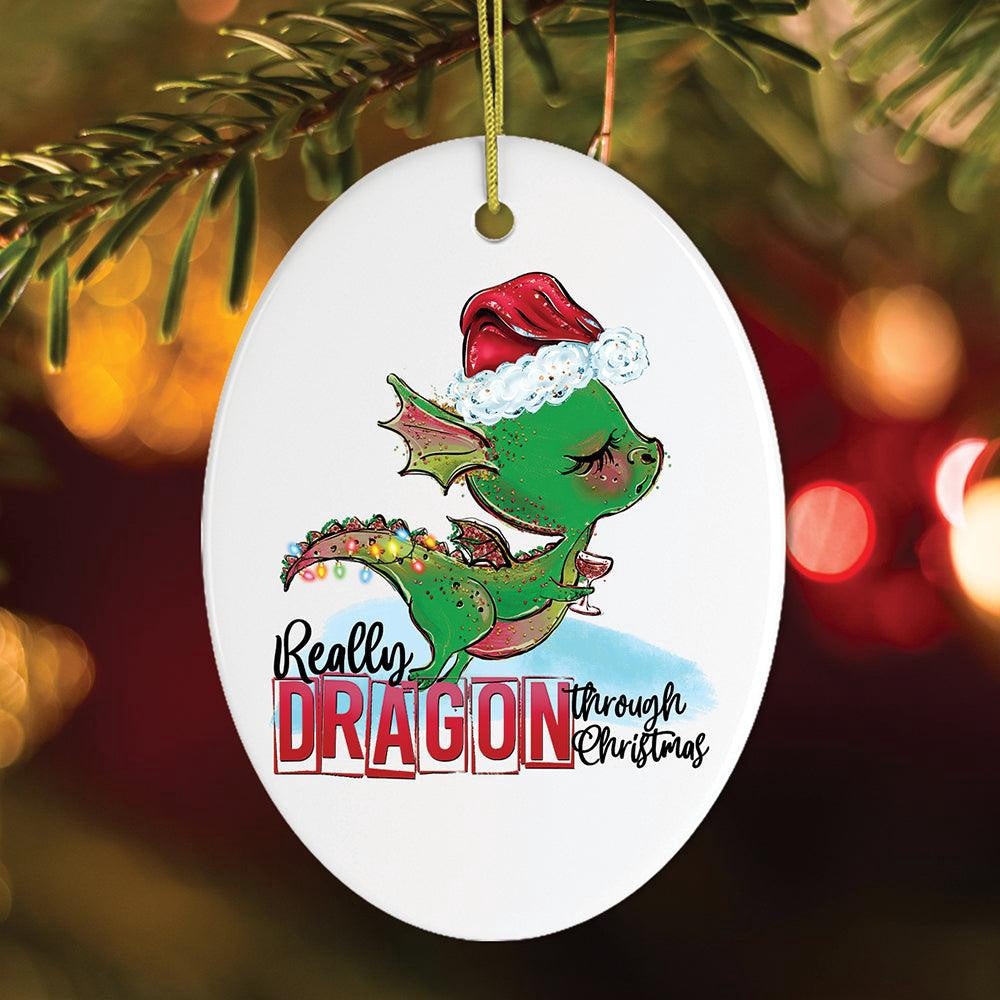 Really Dragon Through Christmas Ornament, Christmas Ornament