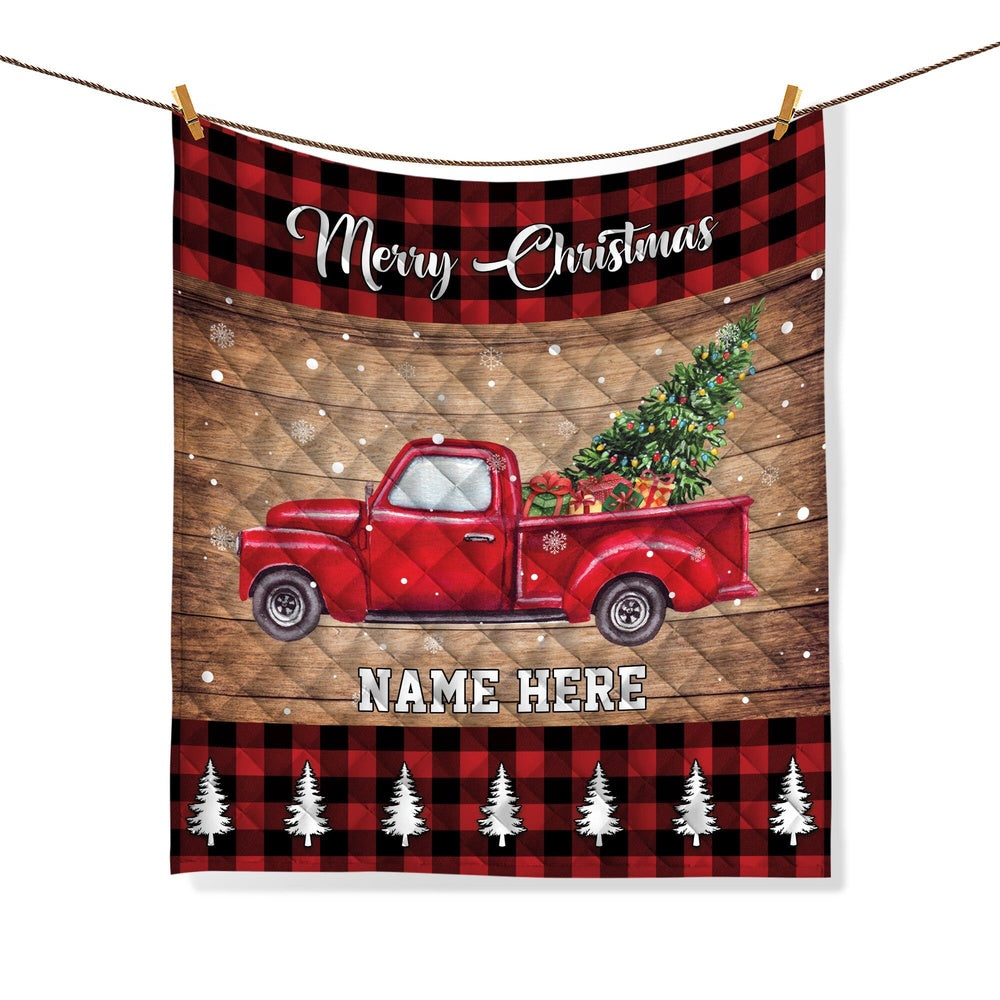 Red Truck Bedding Set & Pillowcases, Christmas Beddings, Xmas Bedding Sets