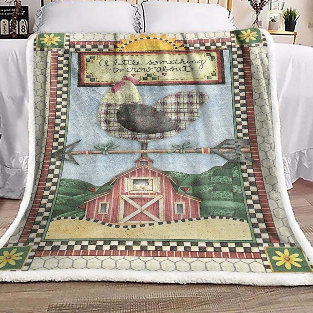 Rooster Chickens Farmhouse Blanket, Farm Blanket, Farm Animal Blanket