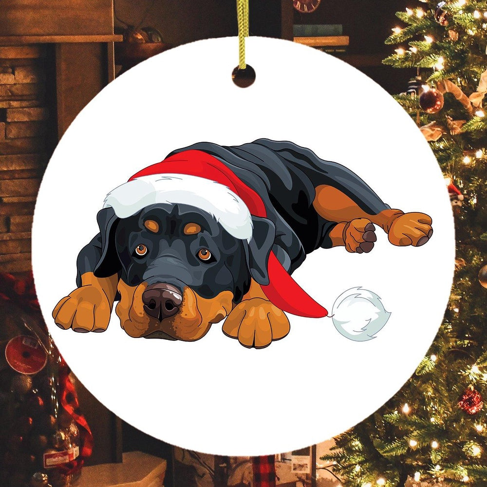 Rottweiler Christmas Ornament, Christmas Ornament