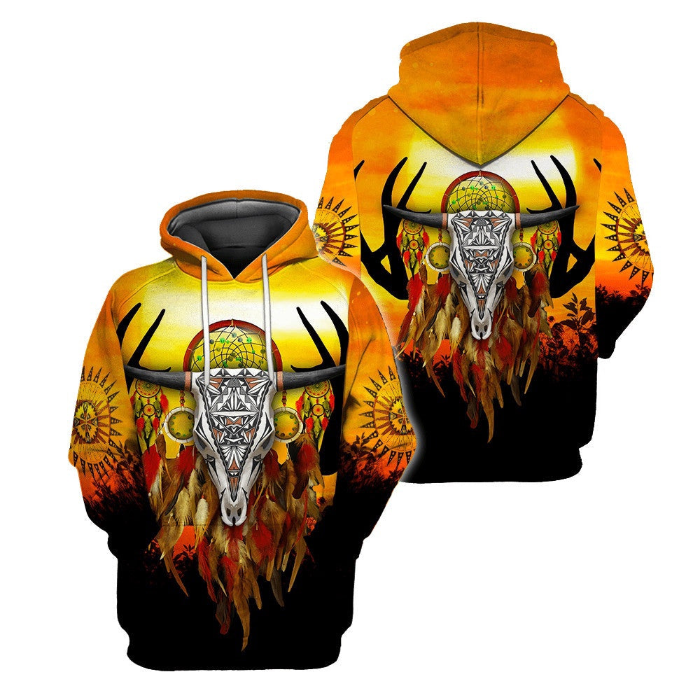 Sacrifice To The Devine Native American All Over Printed Hoodie, Native American Hoodie, 3D Native American Hoodie