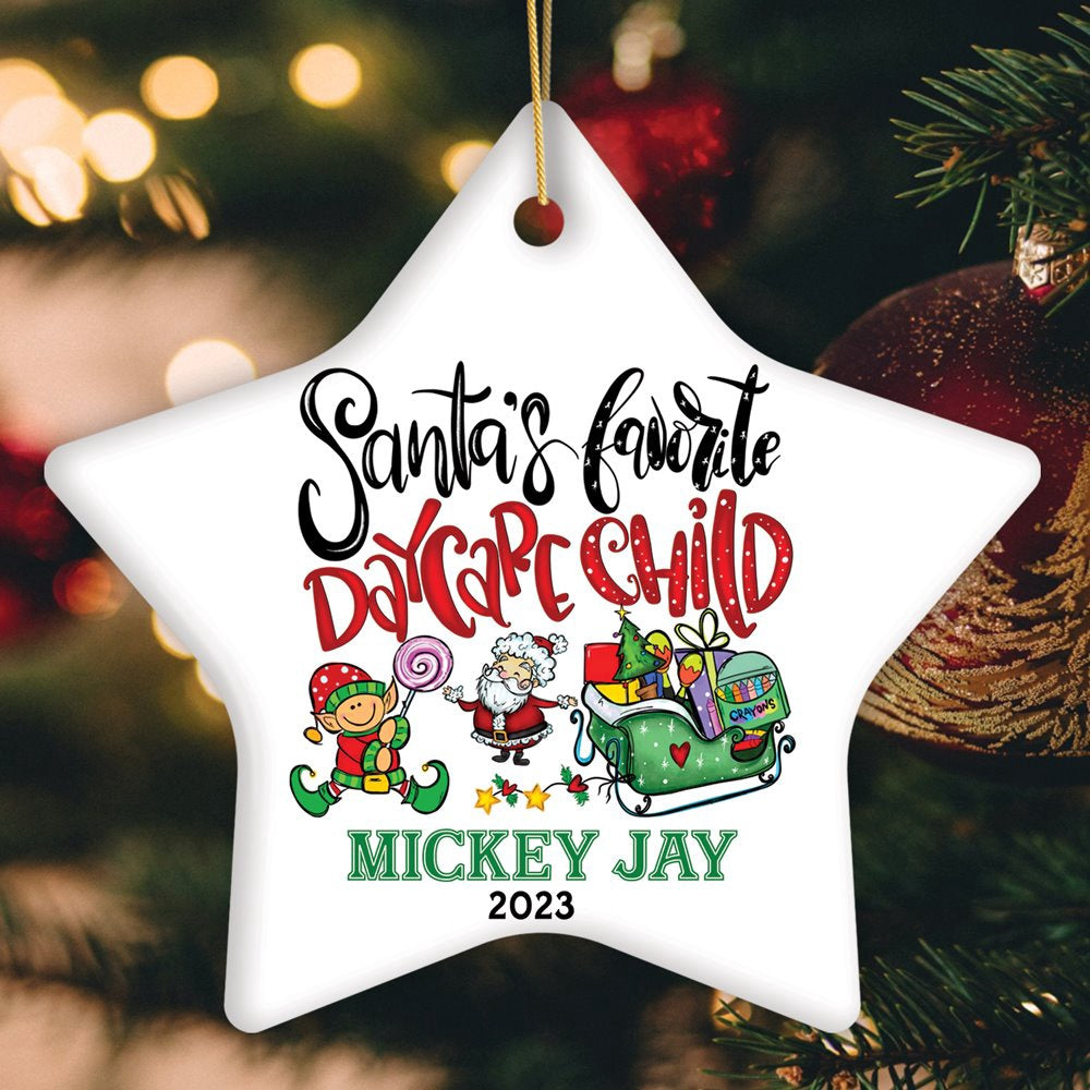 Santa’s Favorite Daycare Child Christmas Ornament, Christmas Ornament, Personalized Ornaments