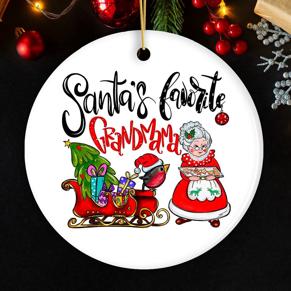 Santa’s Favorite Grandmama Christmas Ornament, Grandmother Gift, Christmas Ornament