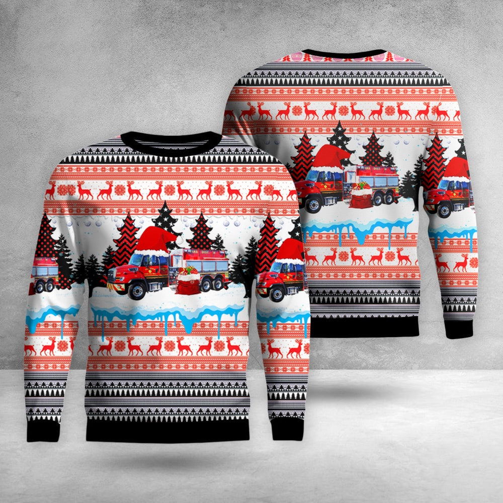 Summit Hill, Pennsylvania, Diligence Fire Company No.1 Christmas AOP Ugly Sweater, Christmas Ugly Sweater, Sweater Xmas, Ugly Sweater