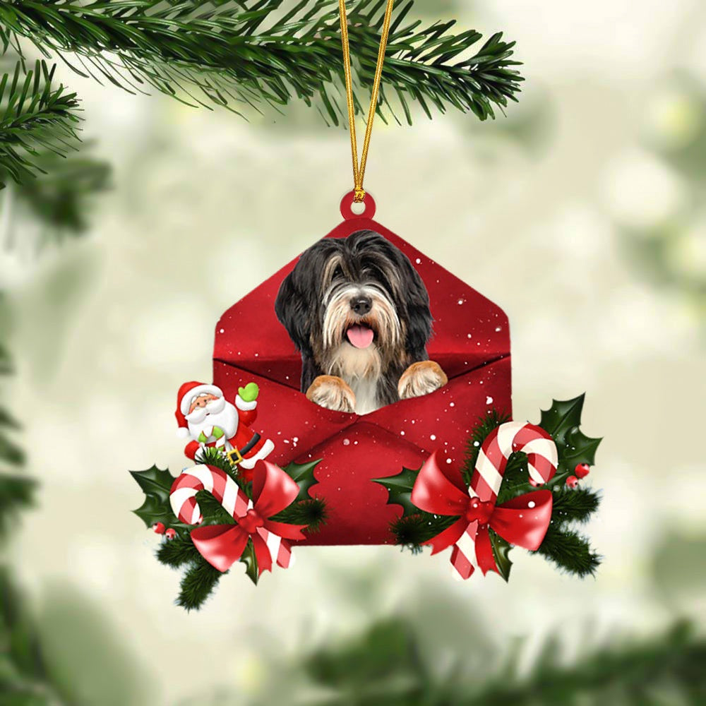 Tibetan Terrier Christmas Letter Ornament, Car Ornament, Gifts For Pet Owners